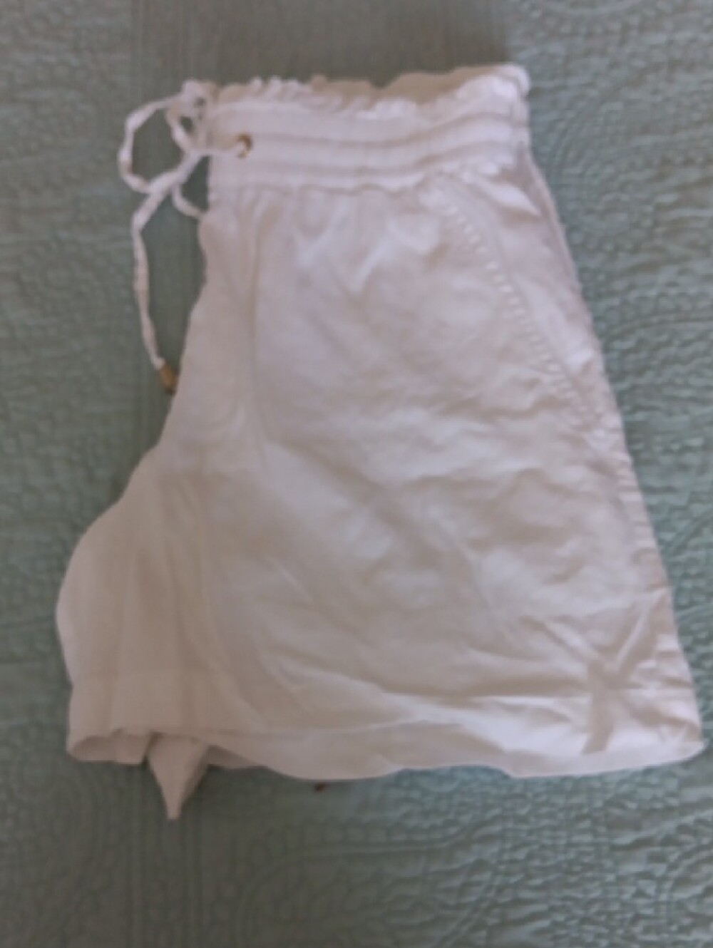 Bundle of 3. Pair Ladies High-Rise Drawstring Linen/Cotton Shorts.All Small - Picture 6 of 12